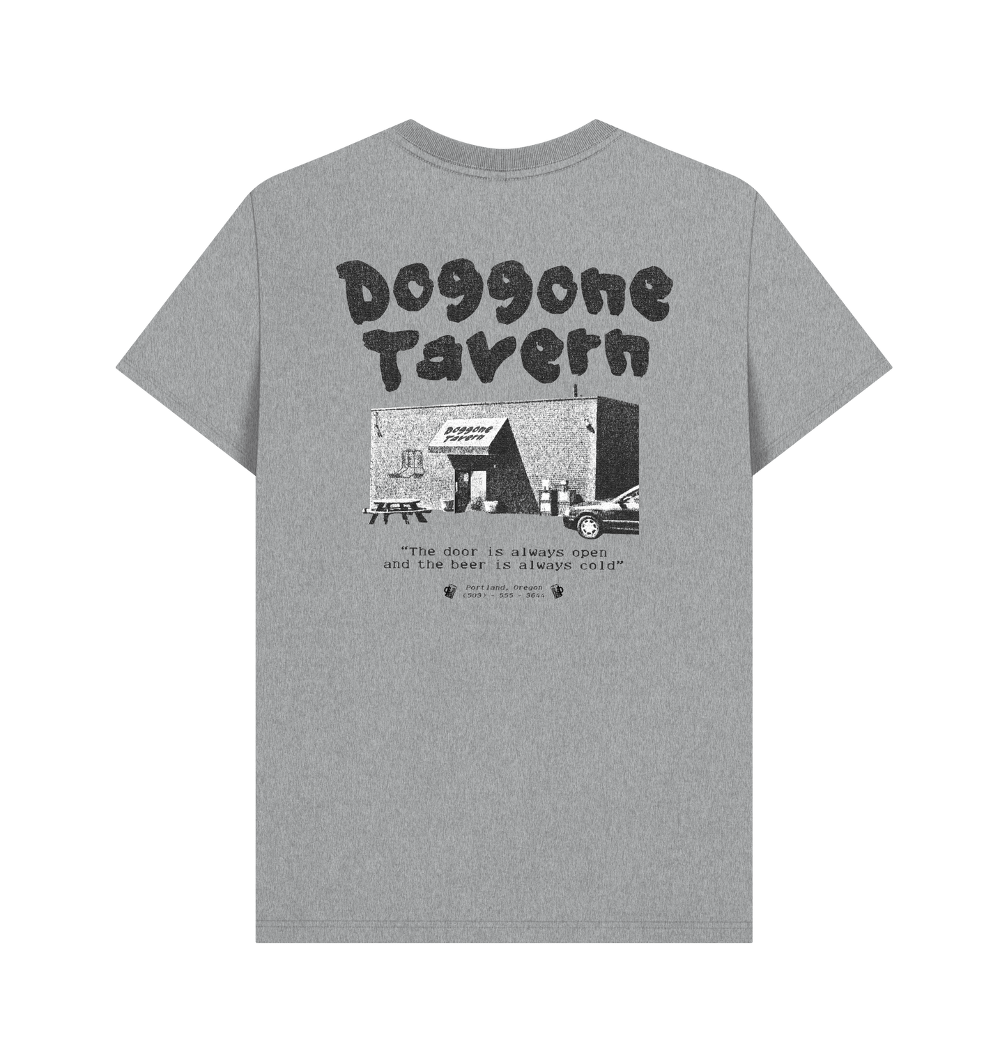 Athletic Grey Printed T-shirt Back