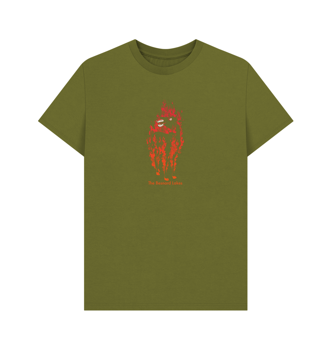 Moss Green Printed T-shirt Front
