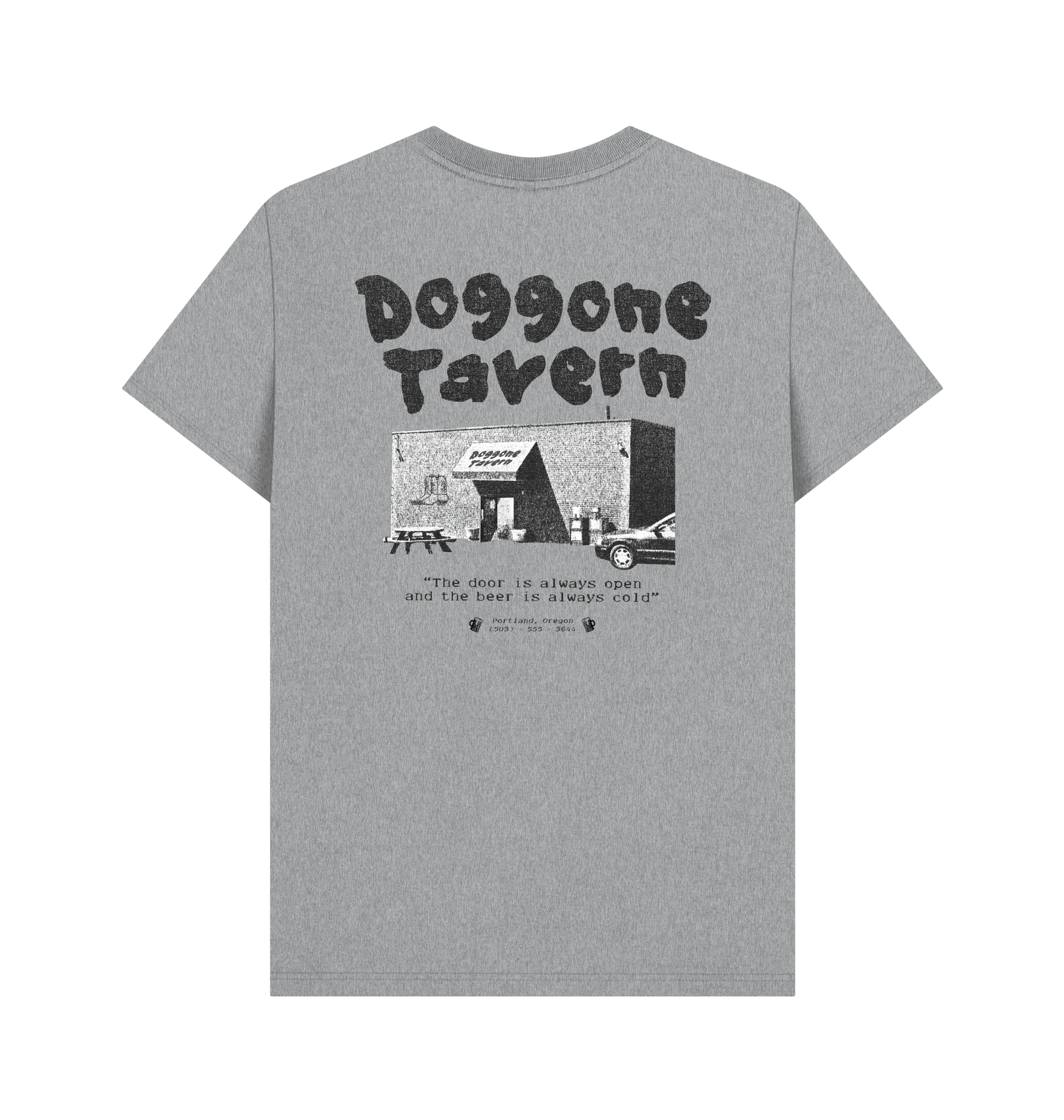 Athletic Grey Printed T-shirt Back