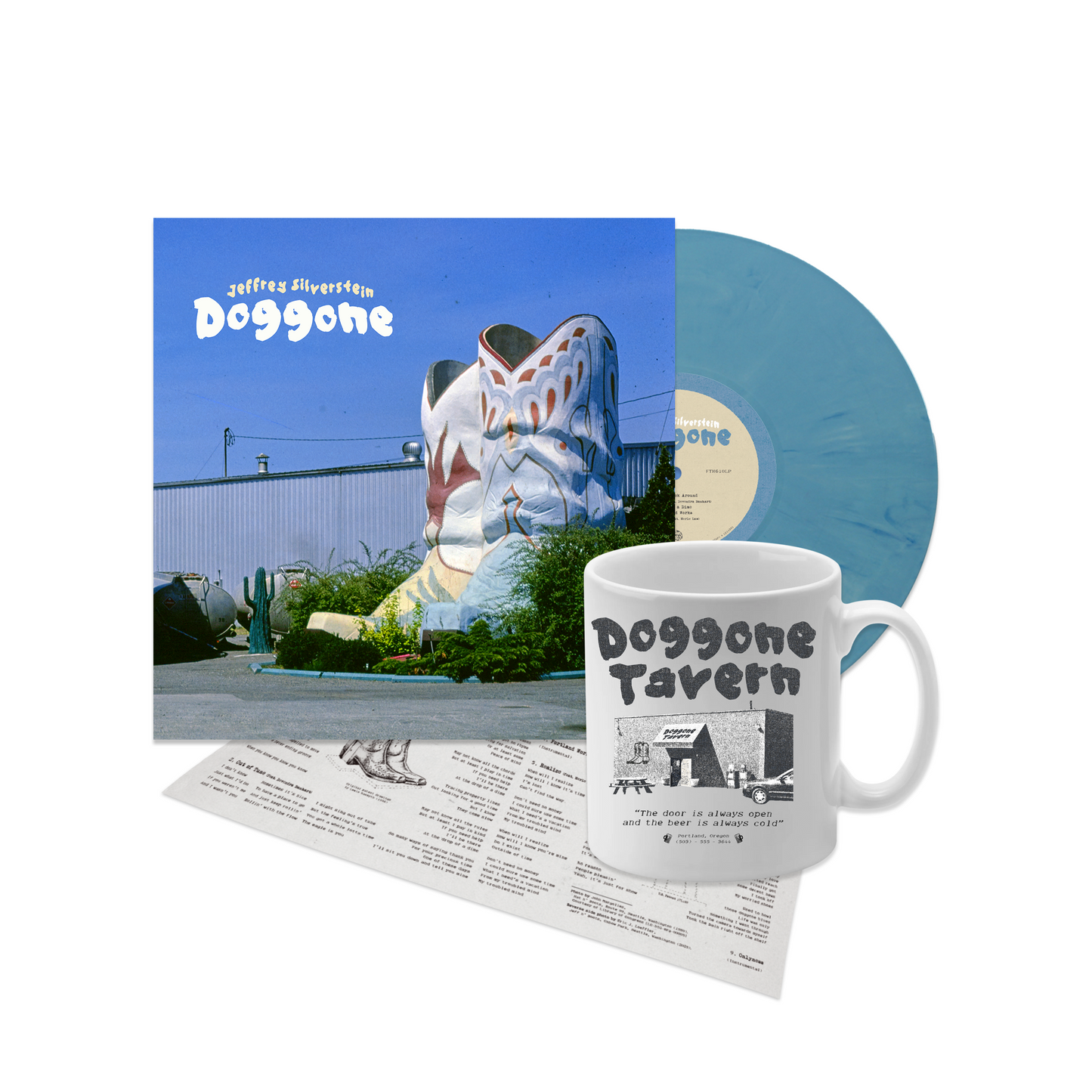 Jeffrey Silverstein 'Doggone' D2C Vinyl + Camping Mug Bundle