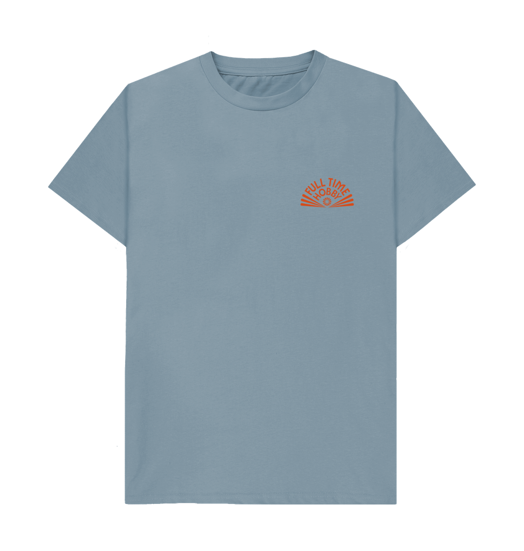 Stone Blue Printed T-shirt Front